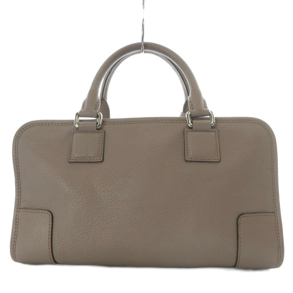 Loewe Amazona Anagram Handbag Leather Padlock Greige Gray